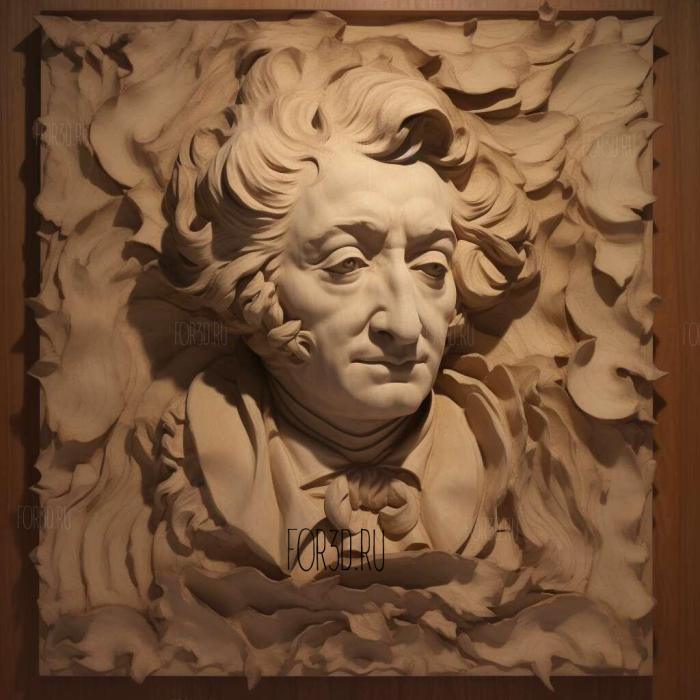 Louis de Broglie 1 stl model for CNC