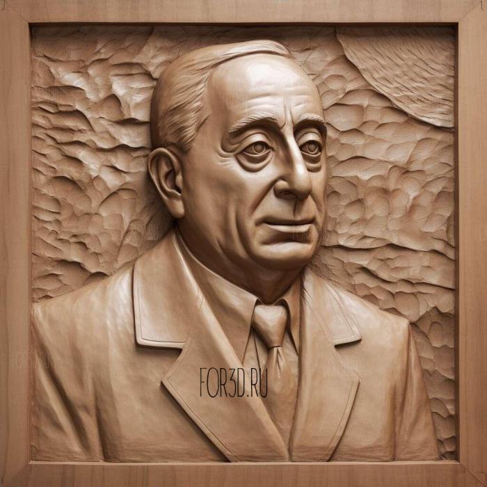 Louis BMayer Hollywood mogul 4 stl model for CNC