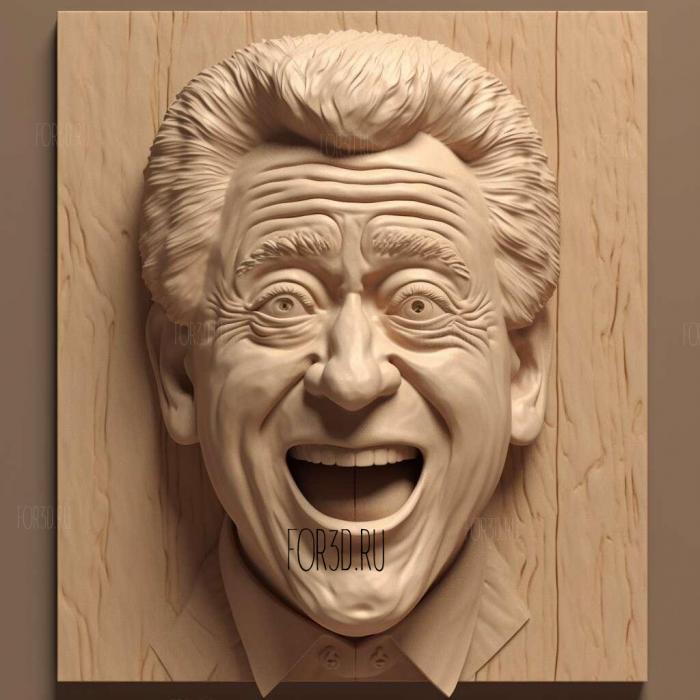 Bill Clinton caricature Animated 2 stl model for CNC