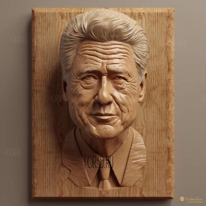 Bill Clinton caricature Animated 4 stl model for CNC