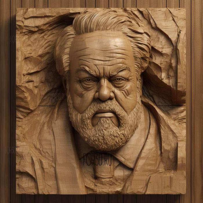 Harry ime The Third Man Orson Welles 3 stl model for CNC