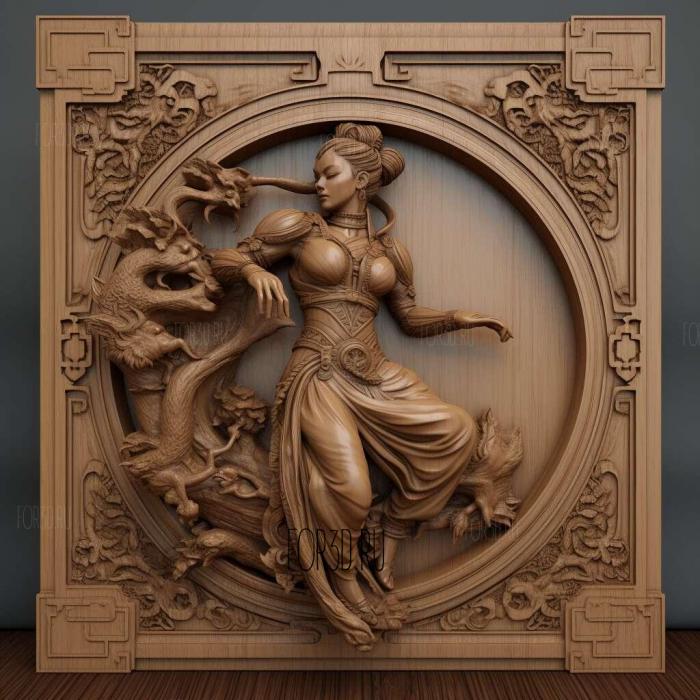 chun li 3d model 1 stl model for CNC