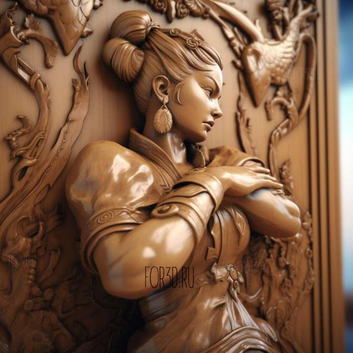 chun li 3d model 2 stl model for CNC