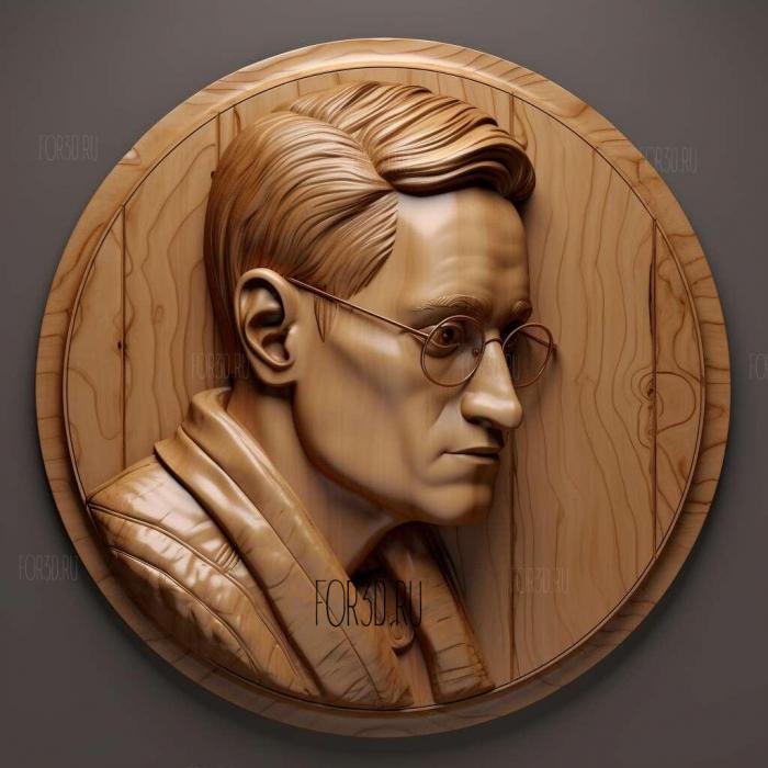 Edward Snowden 3D caricature 4 stl model for CNC