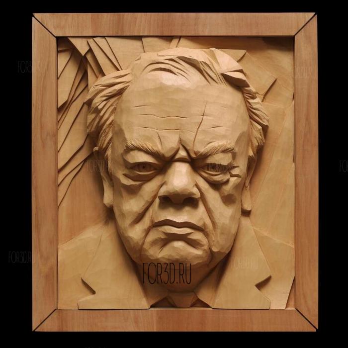 Harry ime The Third Man Orson Welles 2 stl model for CNC