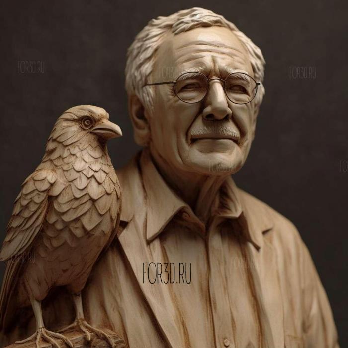 Bernie with bird animation 1 stl model for CNC