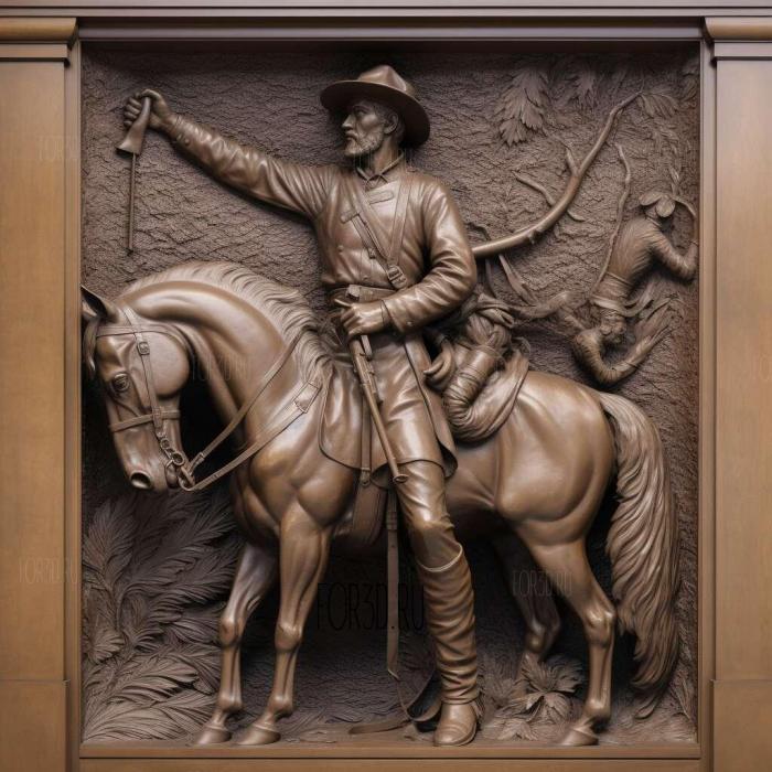 frederic remington 2 stl model for CNC