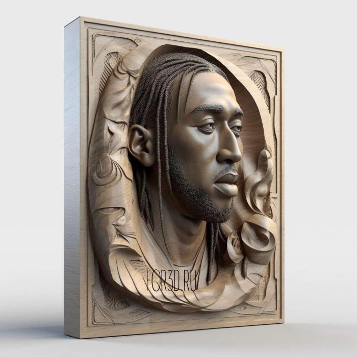 Kawhi Leonard ure 4 stl model for CNC