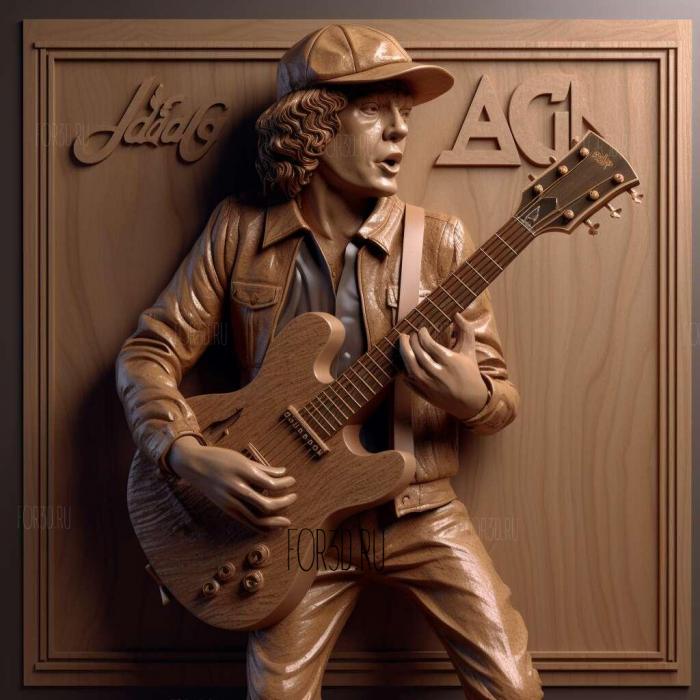 Angus young ACDC 2 stl model for CNC