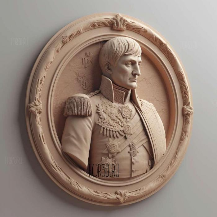 Napoleon Bonaparte young 2 stl model for CNC