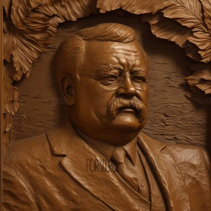 Theodore Roosevelt 1 stl model for CNC