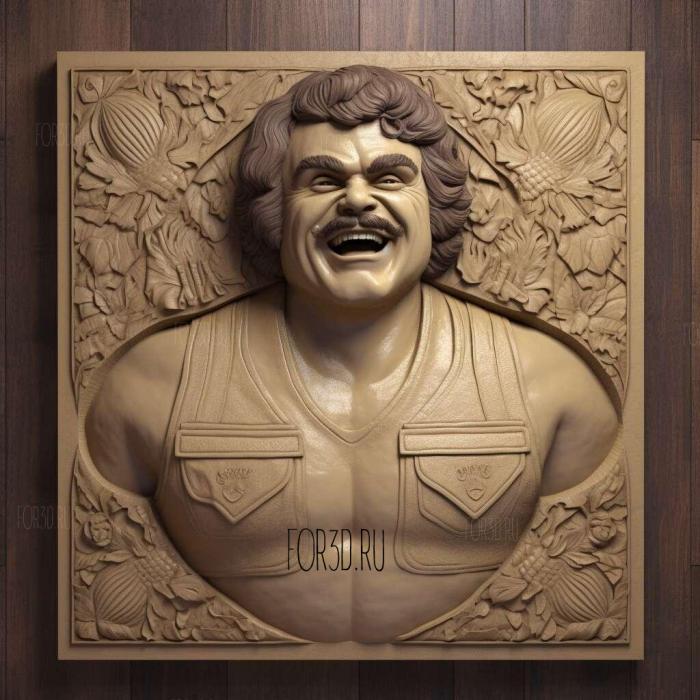 Jack Black as Nacho Libre 2 stl model for CNC