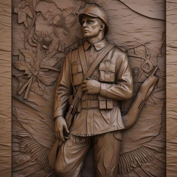 Soviet Soldier Monument 1 stl model for CNC