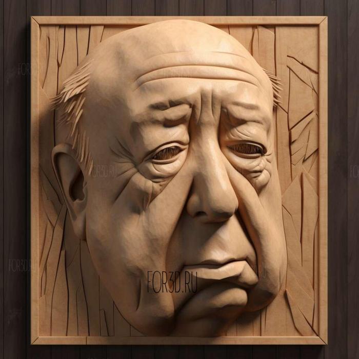 Alfred Hitchcock 1 stl model for CNC