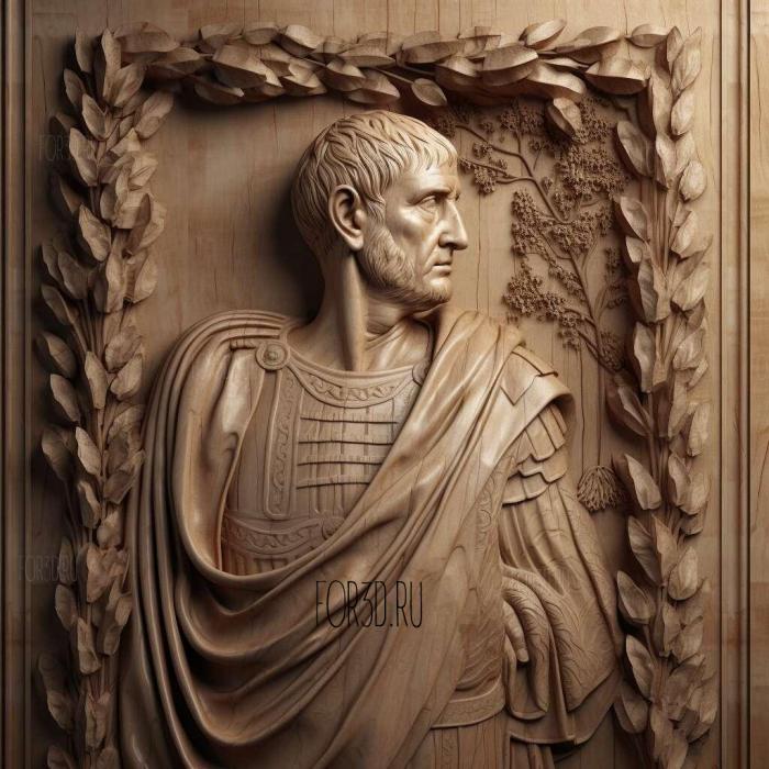 Gaius Julius Caesar 3 stl model for CNC