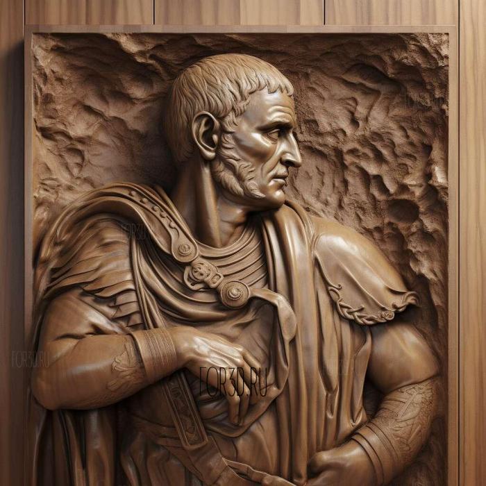 Gaius Julius Caesar 4 stl model for CNC