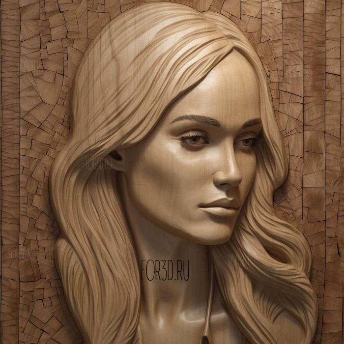 Carrie Underwood 1 stl model for CNC
