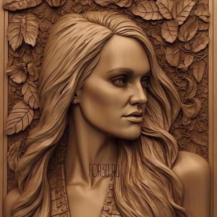 Carrie Underwood 2 stl model for CNC