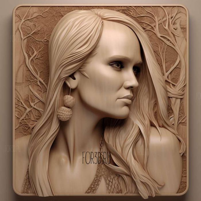 Carrie Underwood 3 stl model for CNC