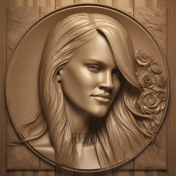 Carrie Underwood 4 stl model for CNC