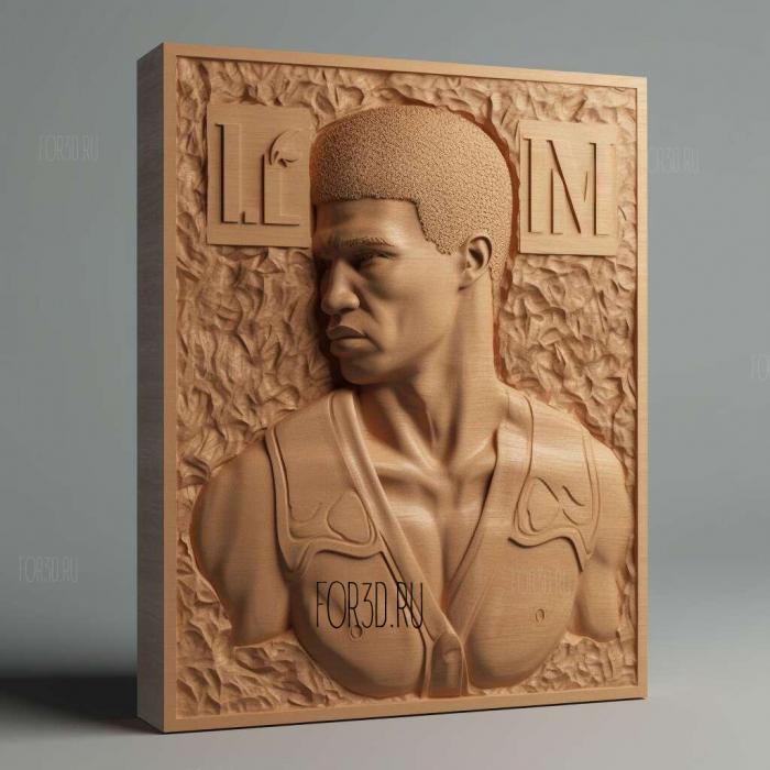 Muhammad Ali heavyweight boxing champion 1 stl model for CNC