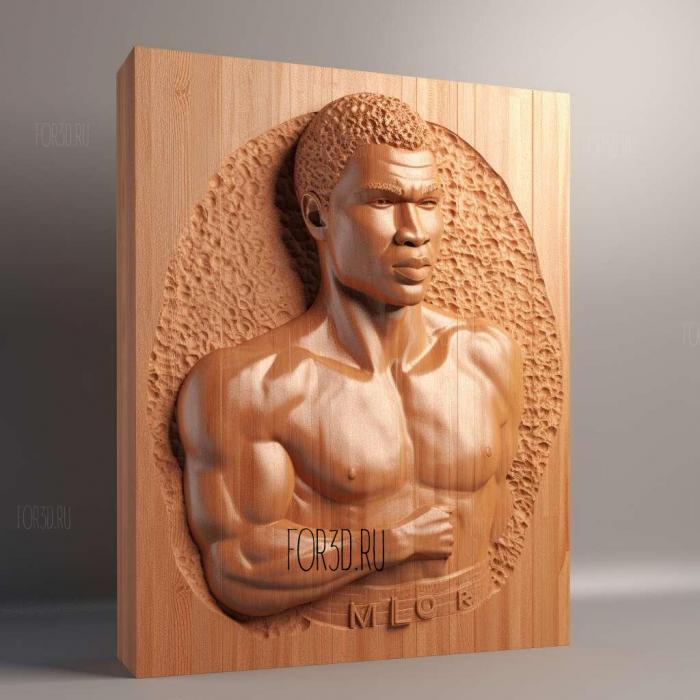 Muhammad Ali heavyweight boxing champion 2 stl model for CNC