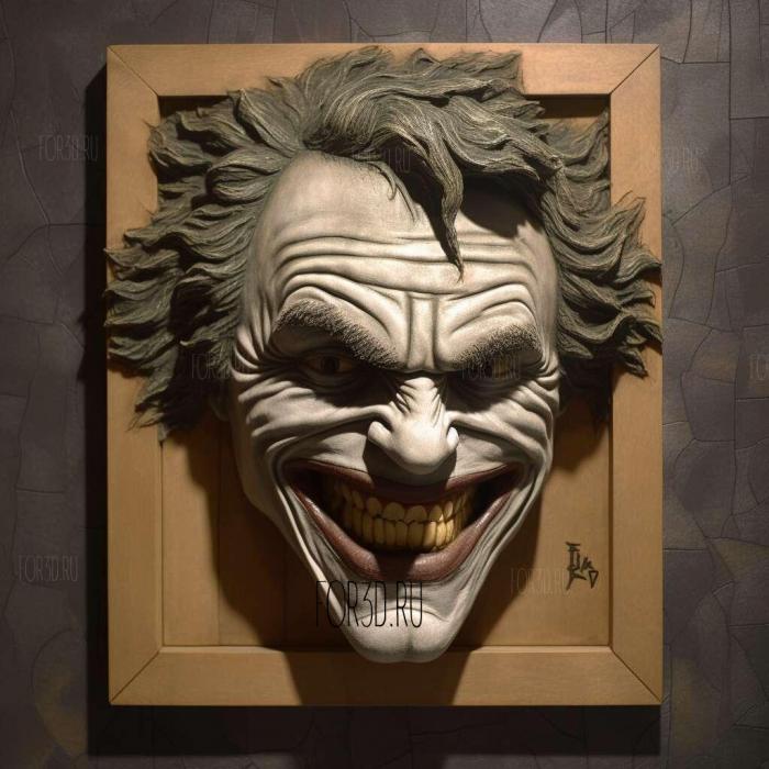 Joker Heath Ledger 2 stl model for CNC