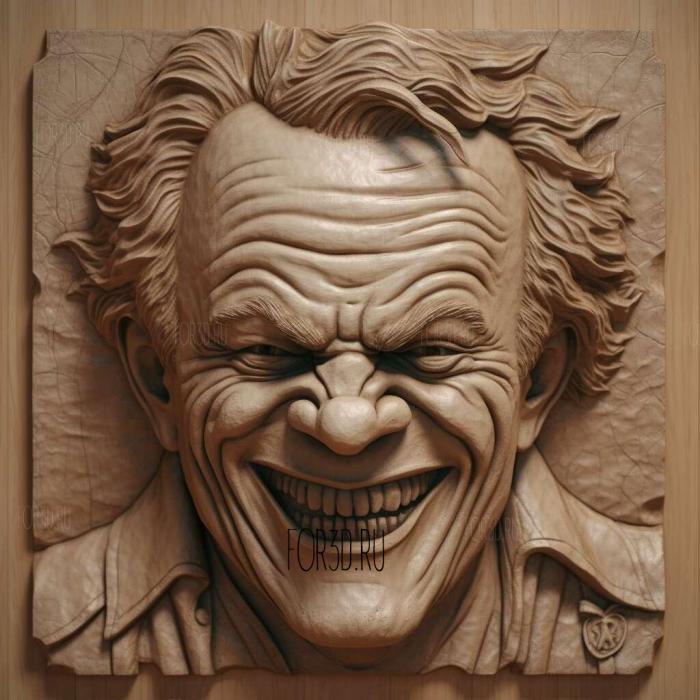 Joker Heath Ledger 3 stl model for CNC