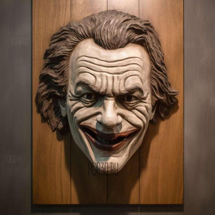 Joker Heath Ledger 4 stl model for CNC