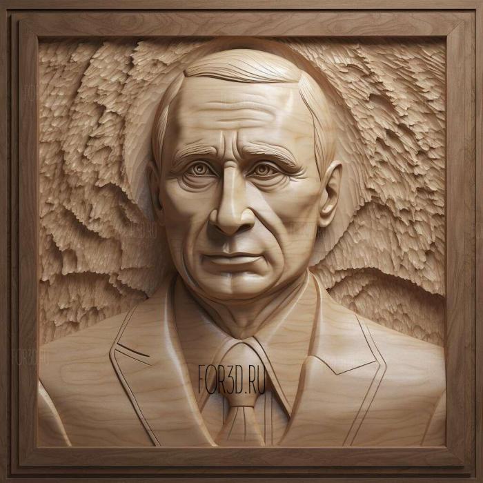 Vladimir Putin President 4 stl model for CNC