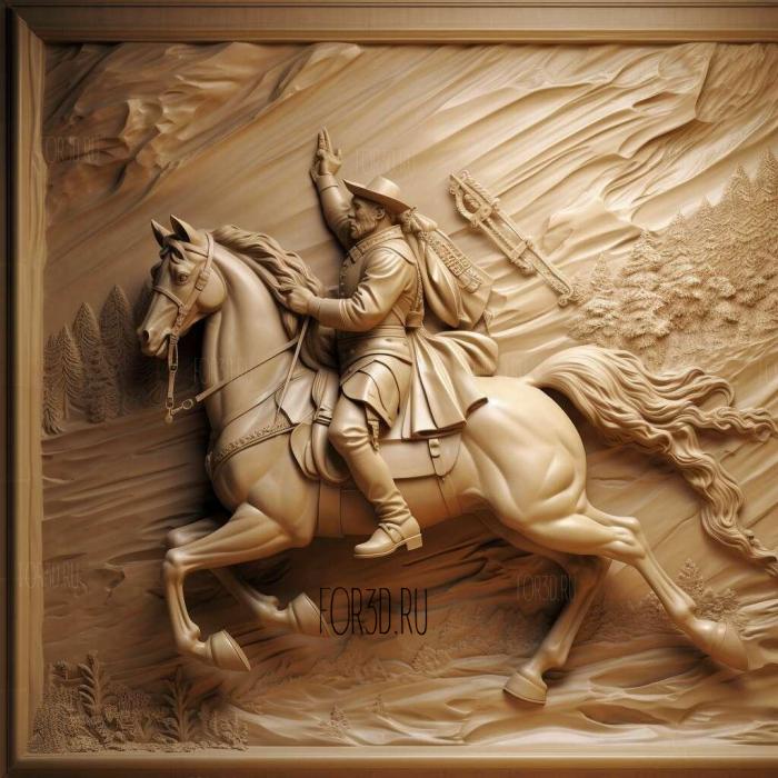 Napoleon Crossing the Alps 1 stl model for CNC