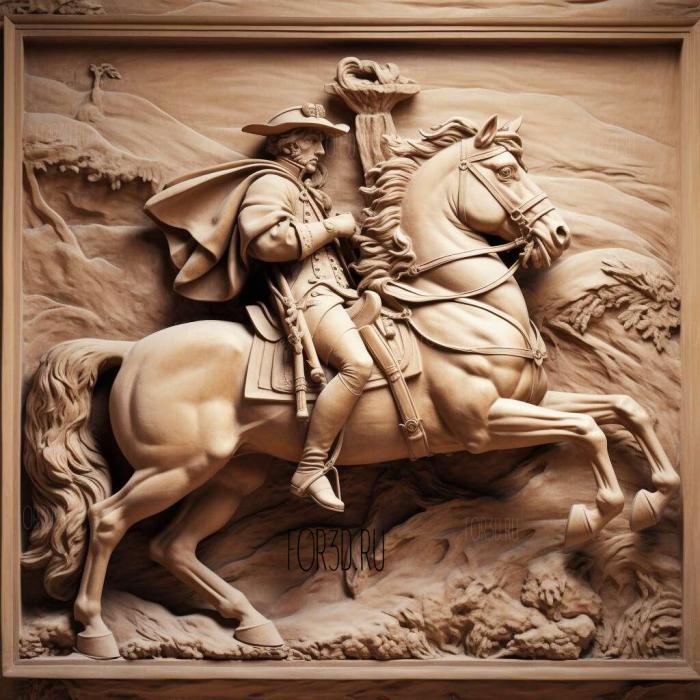 Napoleon Crossing the Alps 2 stl model for CNC