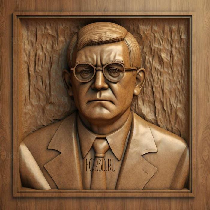 Dmitri Shostakovich statue 1 stl model for CNC