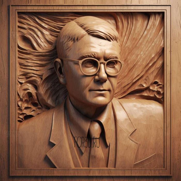 Dmitri Shostakovich statue 3 stl model for CNC