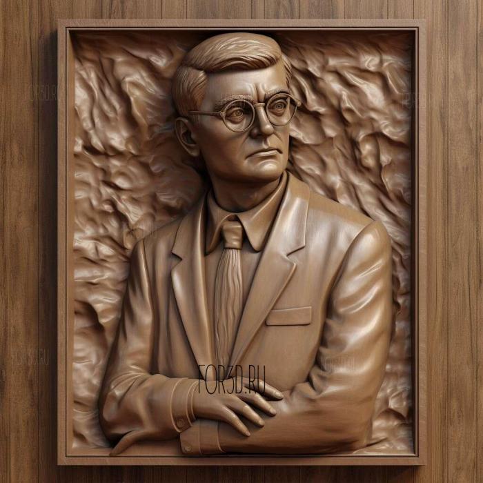 Dmitri Shostakovich statue 4 stl model for CNC