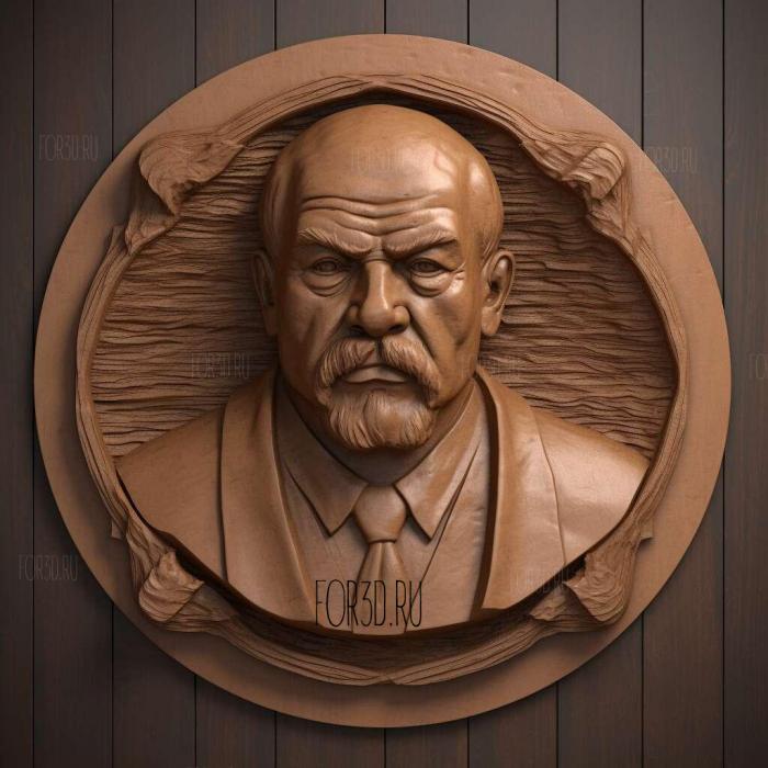 Vladimir Ilyich Lenin 3 stl model for CNC