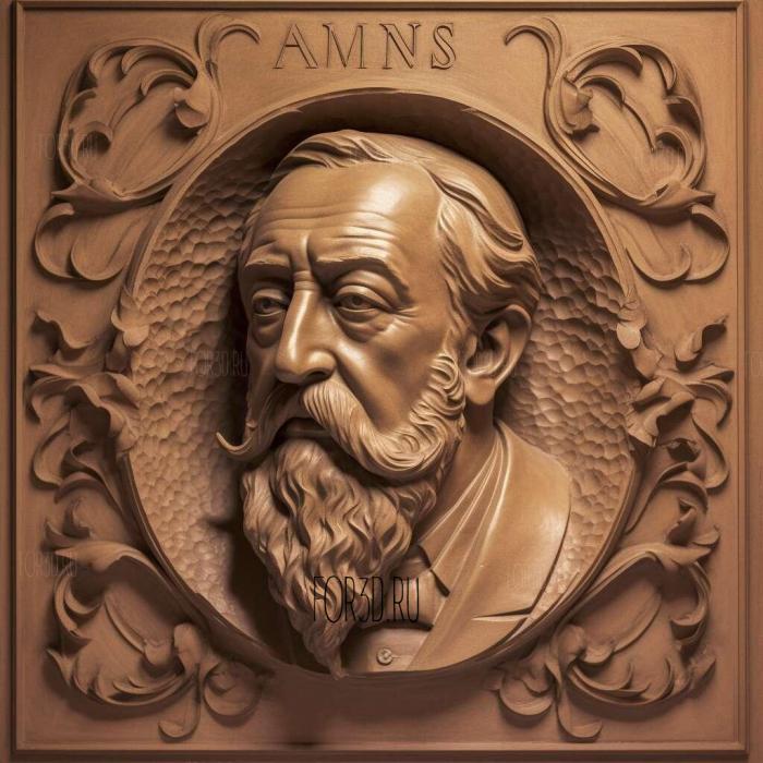 Camille Saint Saens 1 stl model for CNC