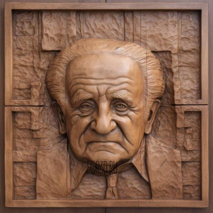 David Ben Gurion Israels firPrime Minister 3 stl model for CNC