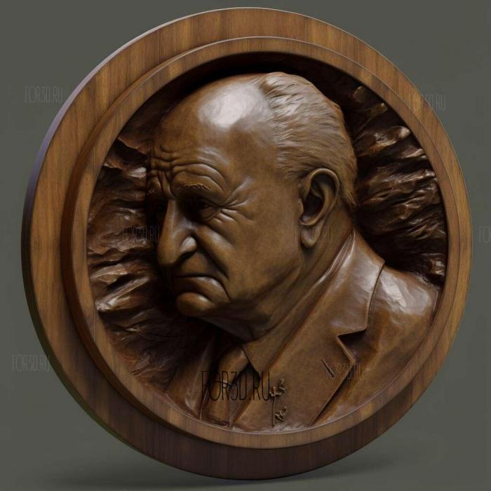 David Ben Gurion Israels firPrime Minister 4 stl model for CNC