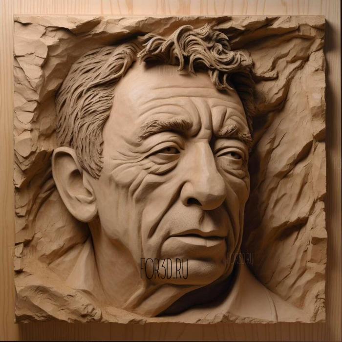 Serge Gainsbourg 2 3 stl model for CNC