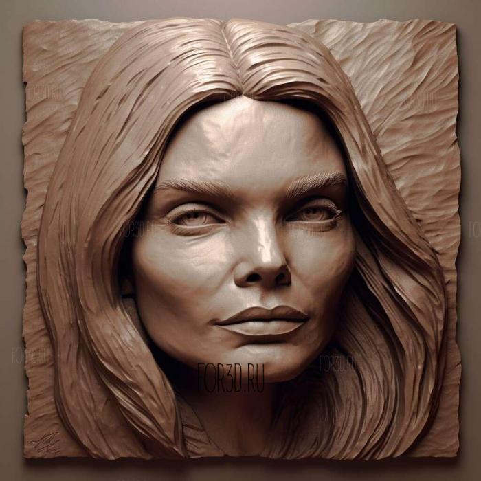 Michelle Pfeiffer 3 stl model for CNC