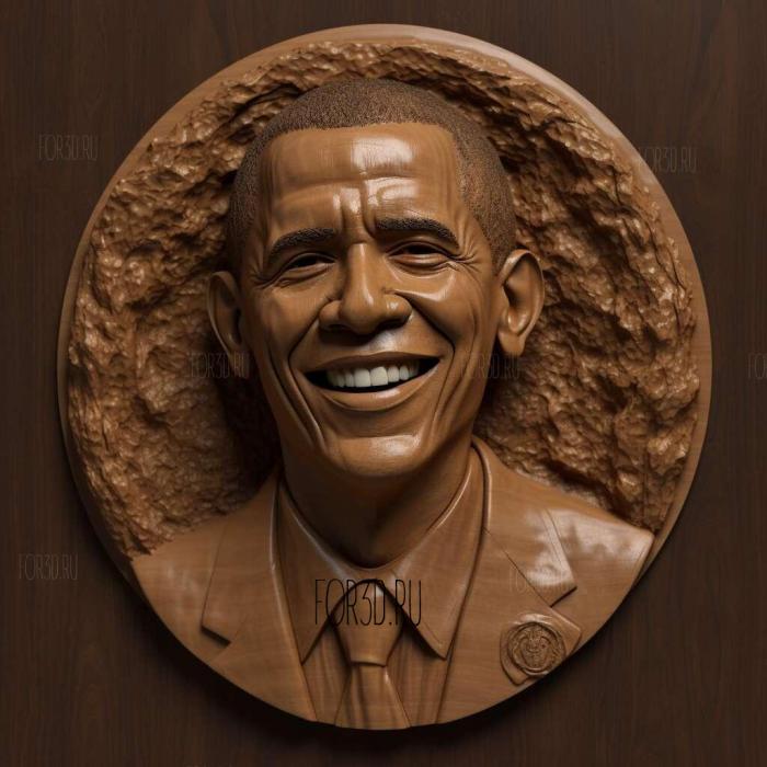 Barack Obama Not Bad meme 3 stl model for CNC