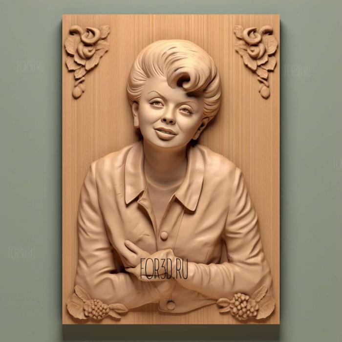 Lucille Ball TV star 2 stl model for CNC