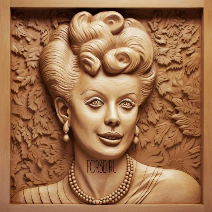 Lucille Ball TV star 3 stl model for CNC