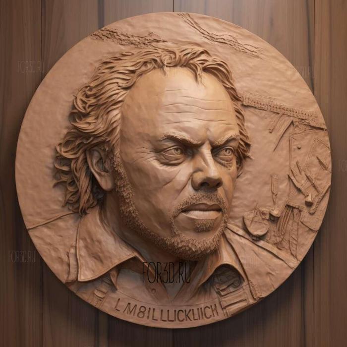 Lars Ulrich metallica 3 stl model for CNC