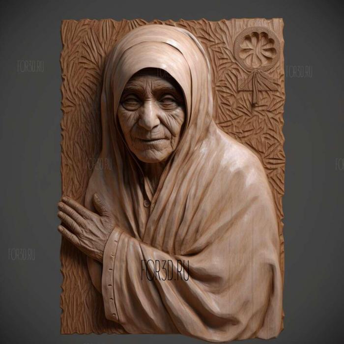 Mother Teresa missionary nun 1 stl model for CNC