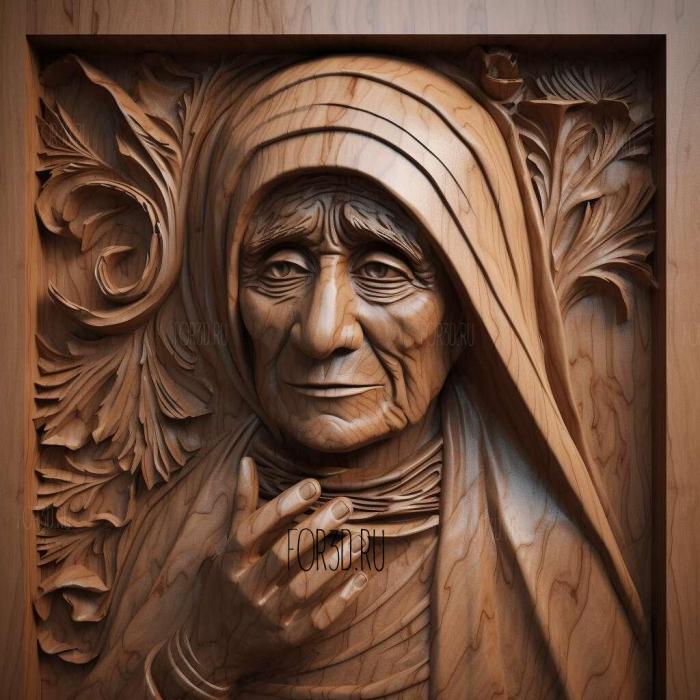 Mother Teresa missionary nun 4 stl model for CNC