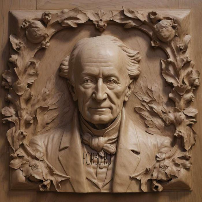 Cornelius Vanderbilt 3 stl model for CNC