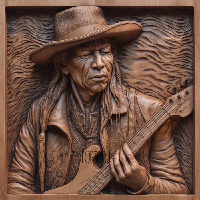 Stevie Ray Vaughan 3 stl model for CNC