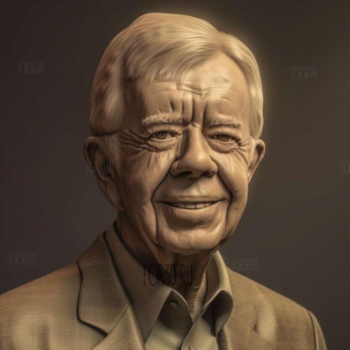 Jimmy Carter caricature 1 stl model for CNC